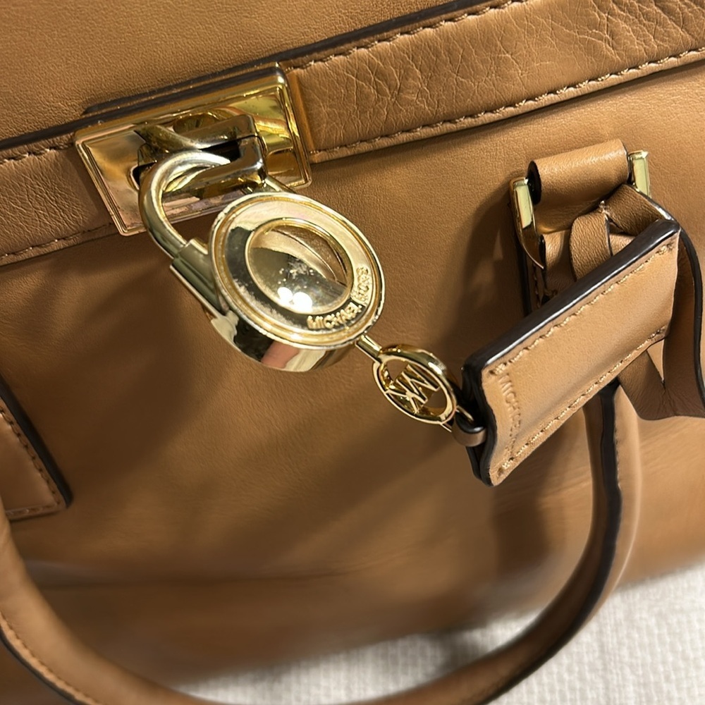 Michael Kors Hamilton Traveler Leather Satchel - Picture 11 of 16